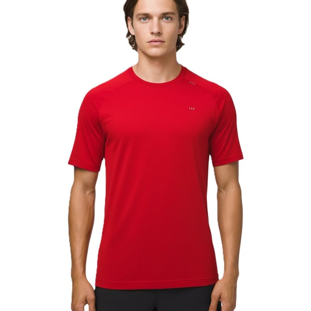 NWT LULULEMON Mens Metal Vent Tech Short Sleeve Dark Red L XL $78 Retail